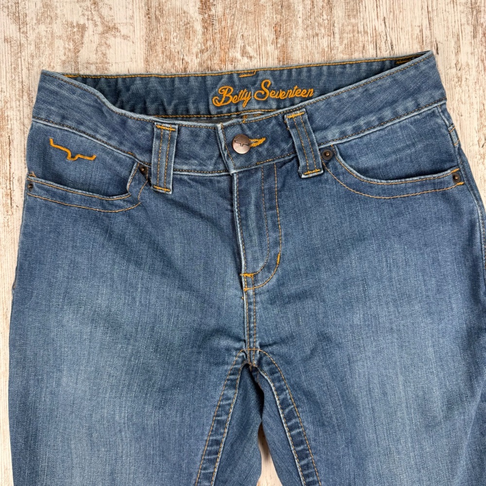 Kimes Ranch Betty Seventeen Jeans Womens 2/32 Dark Wash Straight Leg Western USA - Picture 3 of 7